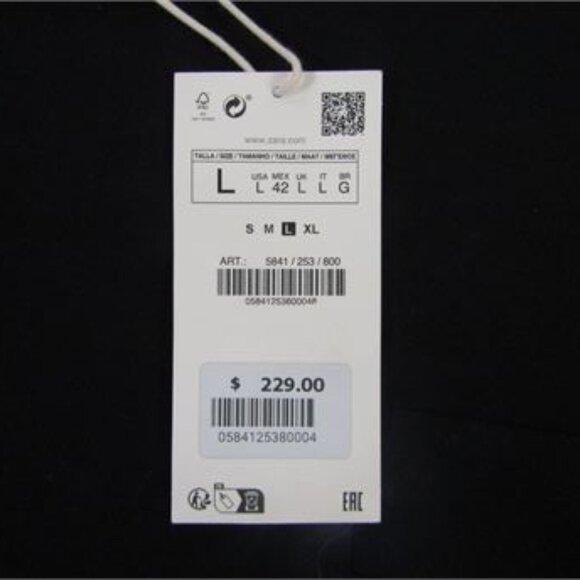 ZARA MAN 100% WOOL COAT LIMITED EDITION AW '23 SIZE L NEW WITH TAGS $229 - Picture 6 of 12